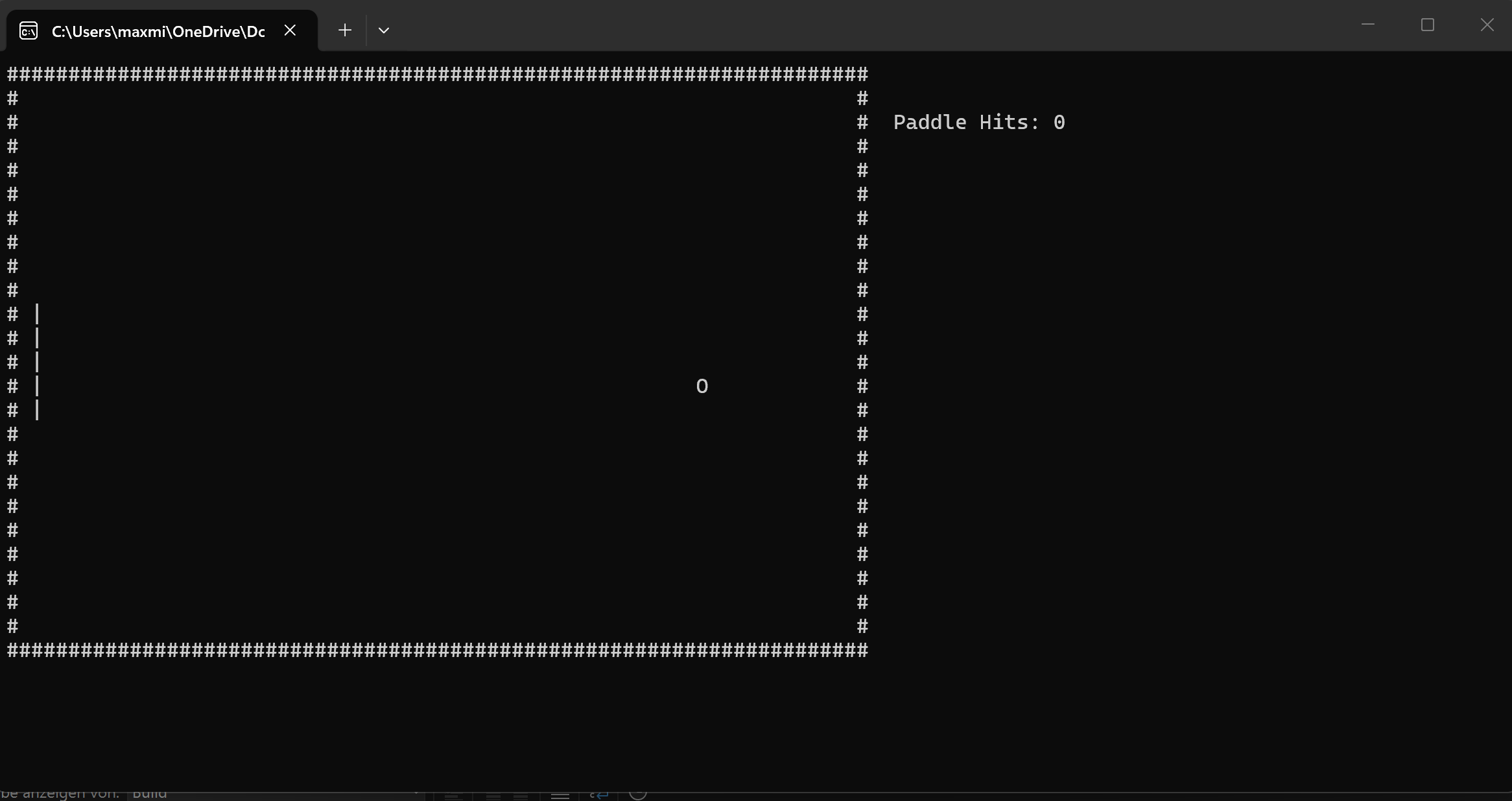 Terminal Pong — C# console game